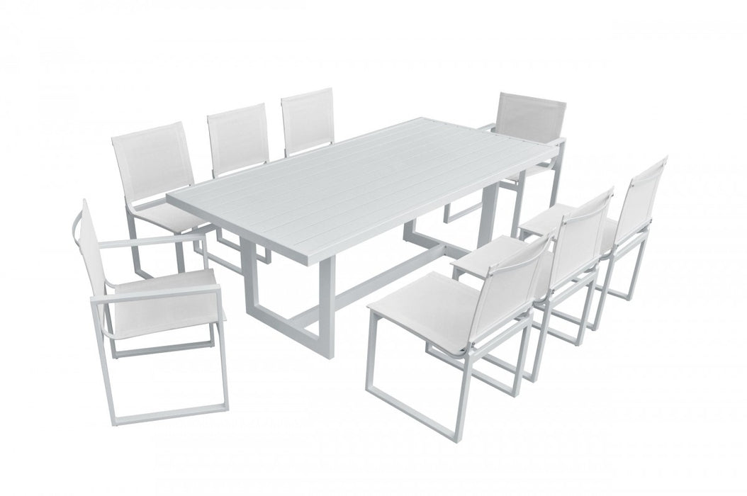 VIG Furniture - Renava Wake - Modern White Outdoor Dining Table - VGGEMONTALK-CH-WHT-1 - GreatFurnitureDeal