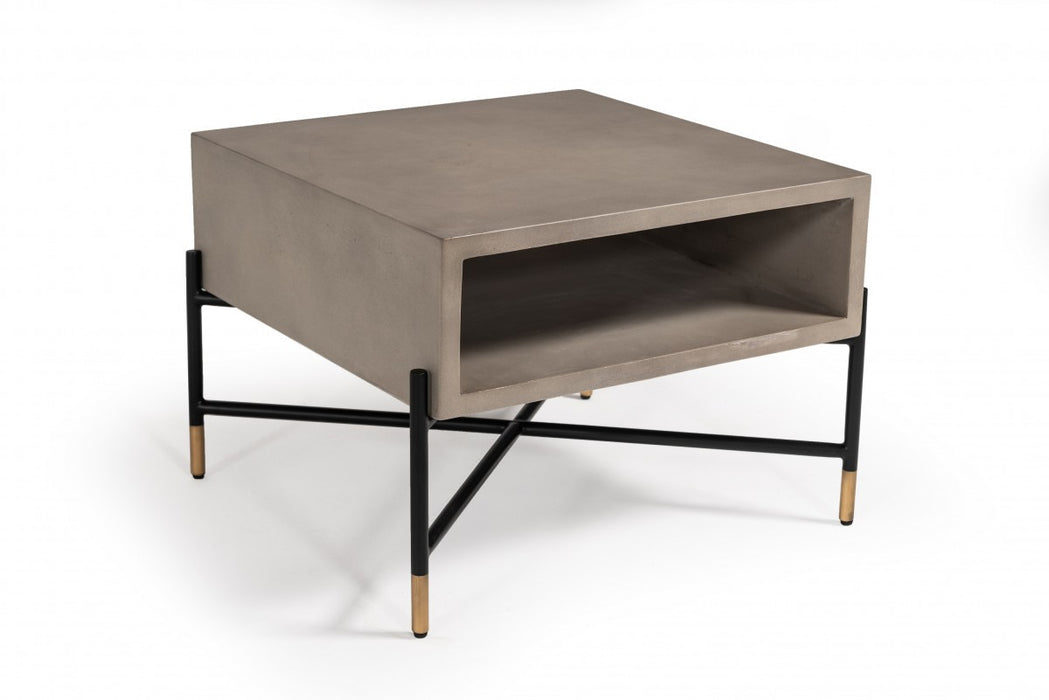VIG Furniture - Modrest Walker Modern Concrete & Metal Coffee Table - VGLBROKY-CF63