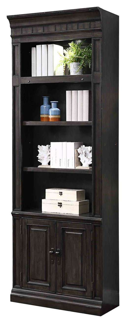 Parker House - Washington Heights 32 in Open Top Bookcase in Washed Charcoal - WAS#430 - GreatFurnitureDeal
