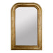 Worlds Away - Handcarved Gold Leaf Curved Top Rectangular Mirror - WAVERLY G