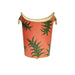 Worlds Away - Oval Wastebasket With Raised Ends And Lion Handles In Palm - WBLIONOV PALM - GreatFurnitureDeal