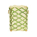 Worlds Away - Square Wastebasket With Raised Ends And Lion Handles In Green Bamboo - WBLIONSQ BAMGR