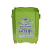 Worlds Away - Square Wastebasket With Raised Ends And Lion Handles In Green Pagoda - WBLIONSQ PAGGR