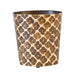Worlds Away - Oval Wastebasket Brown and Gold - WBMOROCCOBG