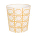 Worlds Away - Oval Wastebasket Yellow and Cream - WBSQUAREDY