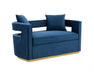 VIG Furniture - Modrest Wells Modern Blue Velvet Loveseat - VGRHSF-515-BL-L - GreatFurnitureDeal