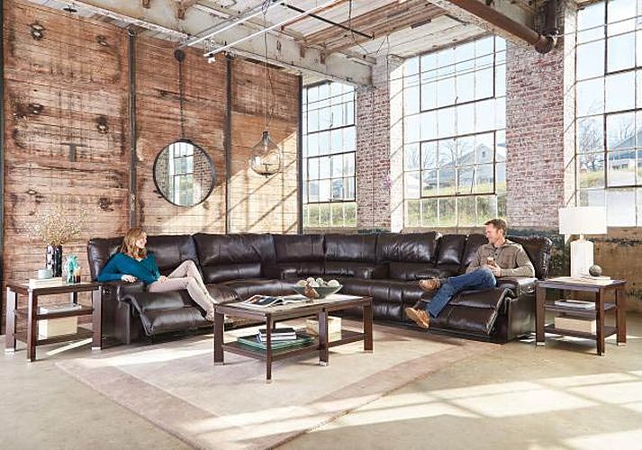 Catnapper - Wembley Power Headrest Power Lumbar Power Reclining Leather Sofa in Chocolate - 764581-CHOCOLATE-MTO - GreatFurnitureDeal