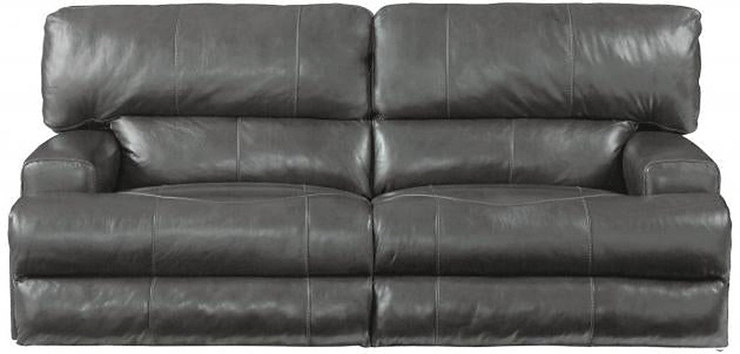 Catnapper - Wembley 2 Piece Power Reclining Sofa Set with Power Headrest & Power Lumbar in Steel - 764581-764589-STEEL-MTO - GreatFurnitureDeal