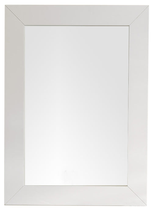 James Martin Furniture - Weston 29" Rectangular Mirror, Bright White - 148-M29-BW