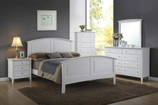 Myco Furniture - Whistler 3 Piece King Bedroom Set in White - WH802-K-3SET - GreatFurnitureDeal