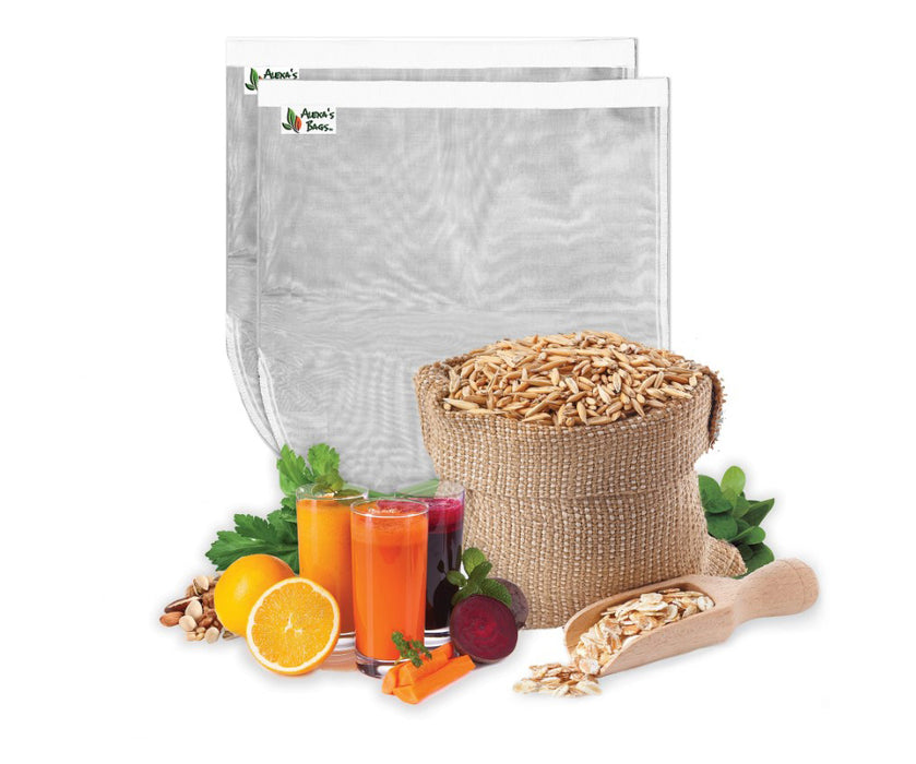 Alexa's Bags (2 Pack) Pro Quality Juicing Nut Milk Bag 13