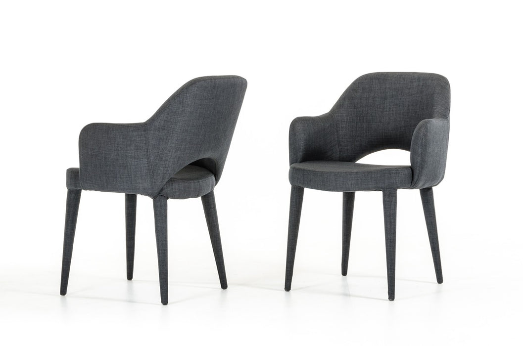Vig Furniture - Modrest Williamette Modern Grey Fabric Dining Chair (Set of 2) - VGEUMC-8980CH-A-GRY