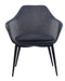 VIG Furniture - Modrest Wilson Modern Grey Velvet & Black Dining Chair - VGHR3404-GRY-DC - GreatFurnitureDeal