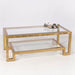 Worlds Away - Winston Coffee Table In Gold Leaf - WINSTON G - GreatFurnitureDeal