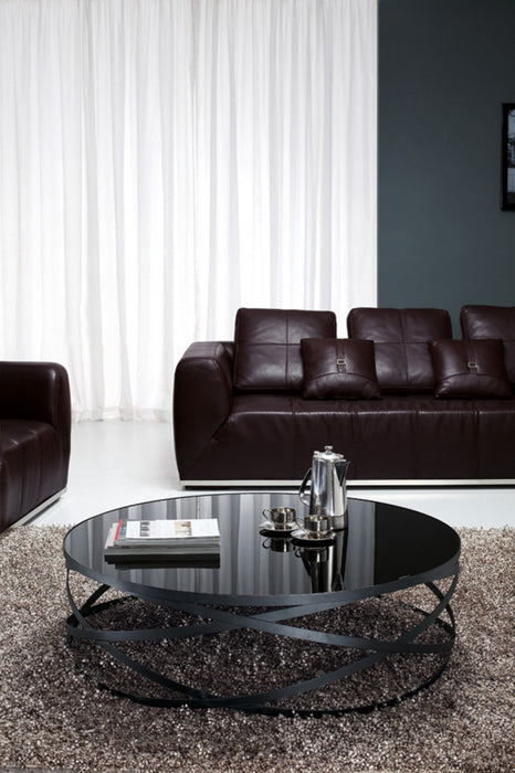 VIG Furniture - Modrest Wixon Modern Black Round Coffee Table - VGEWF1139AA