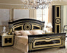 ESF Furniture - Aida 5 Piece Bedroom King Panel Bed Set in Black-Gold - AIDABEDK.SBLACK-GOLD-5SET - GreatFurnitureDeal