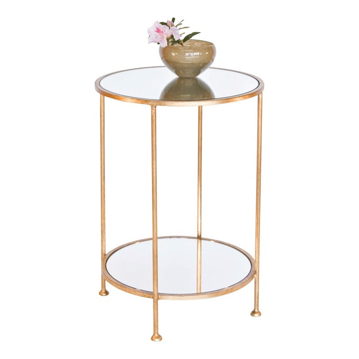 Worlds Away - Chico Gold Leaf Side Table - CHICO G - GreatFurnitureDeal