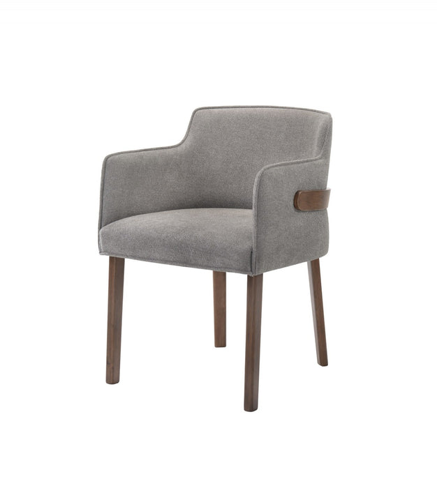 VIG Furniture - Modrest Jordan Modern Grey & Walnut Dining Chair (Set of 2) - VGMAMI-723-GRY