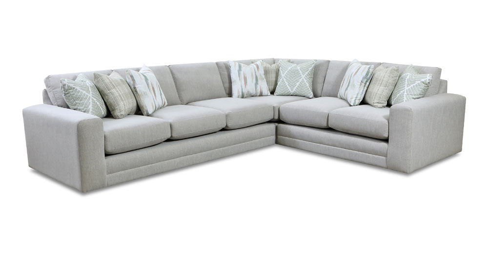 Southern Home Furnishings - Charlotte Cremini Sectional in Grey/Green - 7003 31L, 15, 21R Charlotte - GreatFurnitureDeal