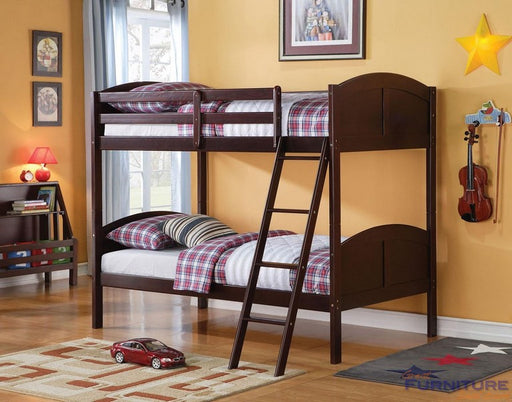 Acme Furniture - Toshi Twin Bunk Bed, Espresso - 37010 - GreatFurnitureDeal