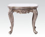 Acme Furniture - Chantelle Antique Platinum End Table Granite Top - 80541