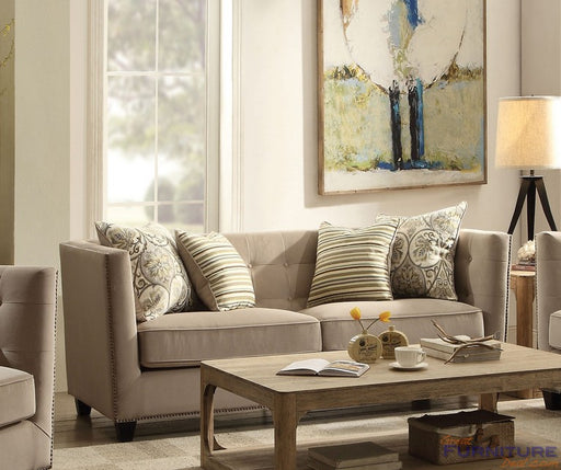 Acme Furniture - Juliana Contemporary Fabric Sofa With Pillows - 53585 - GreatFurnitureDeal