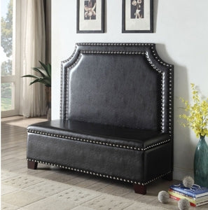 Acme Furniture - Fadey Espresso Pu Settee Chair With Storage - 57260 - GreatFurnitureDeal