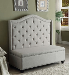 Acme Furniture - Fadey Beige Fabric Settee Chair With Storage - 57262 - GreatFurnitureDeal