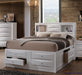 Acme Furniture - Ireland White Bookcase Full Storage Bed With Drawers - 21710F - GreatFurnitureDeal