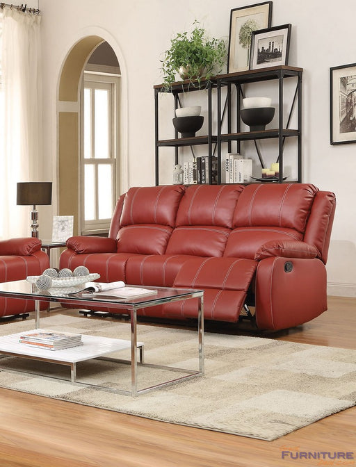 Acme Furniture - Zuriel Sofa (Motion), Red PU - 52150 - GreatFurnitureDeal