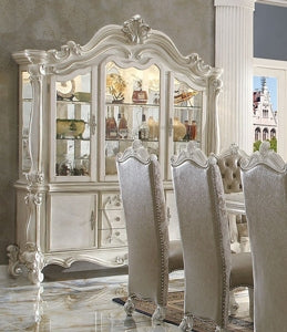 Acme Furniture - Versailles Bone White Hutch Buffet Light China Cabinet - 61134 - GreatFurnitureDeal