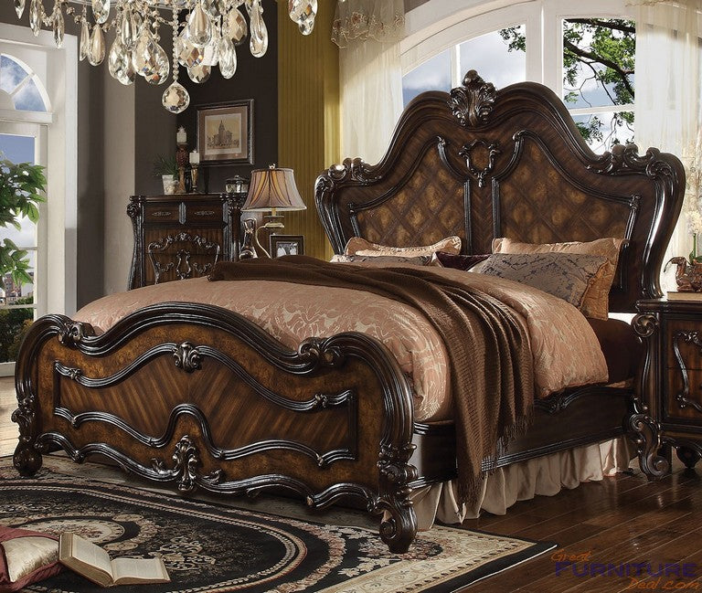 Acme Furniture - Versailles King Bed in Cherry Oak - 21787EK - GreatFurnitureDeal