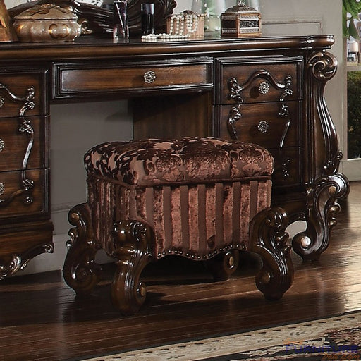 Acme Furniture - Versailles Vanity Stool in Cherry Oak - 21108 - GreatFurnitureDeal