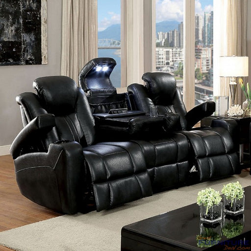 Furniture of America - Zaurak Sofa in Black - CM6291-SF - GreatFurnitureDeal