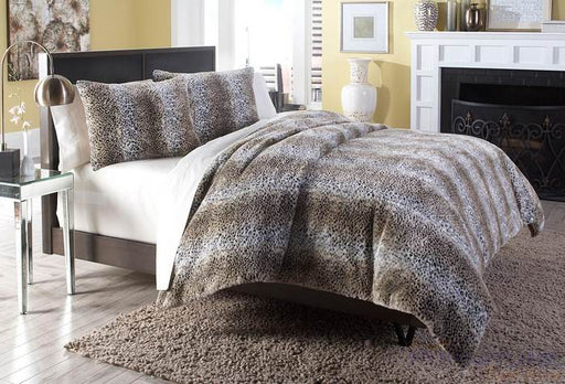 AICO Furniture - Kasbah Queen 3pc Comforter Set - BCS-QD03-KASBAH-BRN - GreatFurnitureDeal