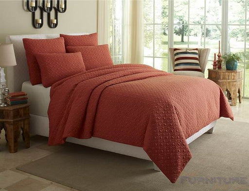 AICO Furniture - Fillmore 5pc Queen Comforter Set - BCS-QD05-FLMOR-COR - Closeout - GreatFurnitureDeal