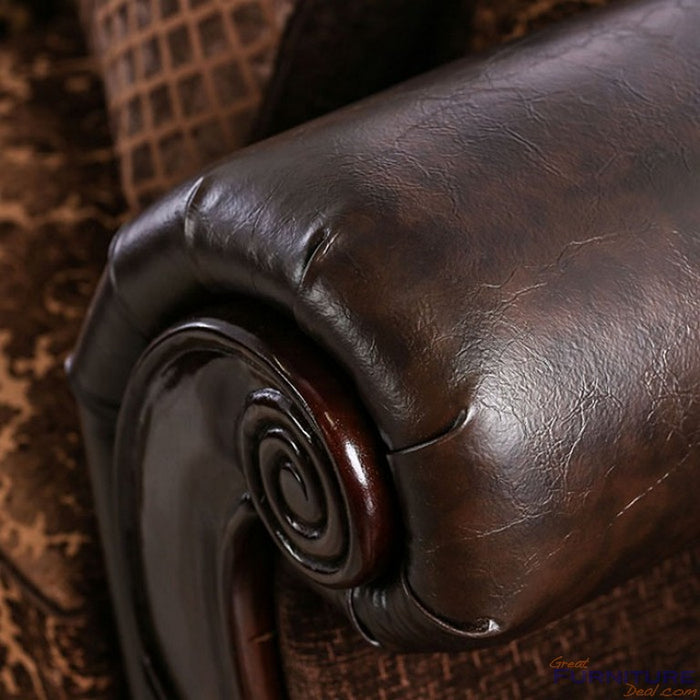 Furniture of America - Elpis Loveseat in Brown - SM6404-LV - GreatFurnitureDeal