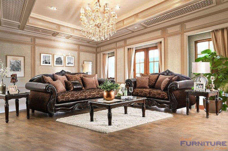 Furniture of America - Elpis Sofa in Brown - SM6404-SF - GreatFurnitureDeal