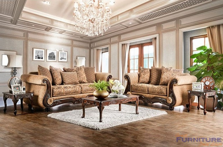 Furniture of America - Nicanor Sofa in Gold-Bronze - SM6407-SF - GreatFurnitureDeal