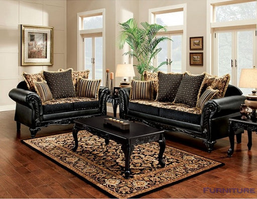 Furniture of America - Theodora Loveseat in Black - SM7505-LV - GreatFurnitureDeal