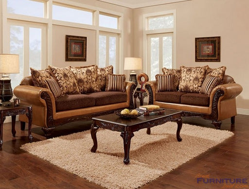 Furniture of America - Isabella Loveseat in Camel - SM7506-LV - GreatFurnitureDeal