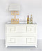 Worlds Away - Wrenfield Greek Key Design White Lacquered Finish 2 Drawer Chest - WRENFIELD WH