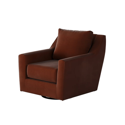Southern Home Furnishings - Bella Burnt Orange Swivel Glider Chair - 67-02G-C Bella Burnt Orange - GreatFurnitureDeal
