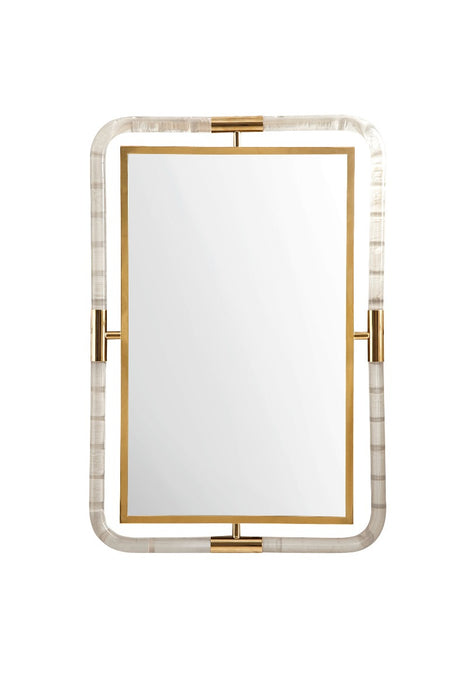 James Martin Furniture - South Beach 30" Mirror in Polished Gold and Lucite - 994-M30-PG-LU - GreatFurnitureDeal