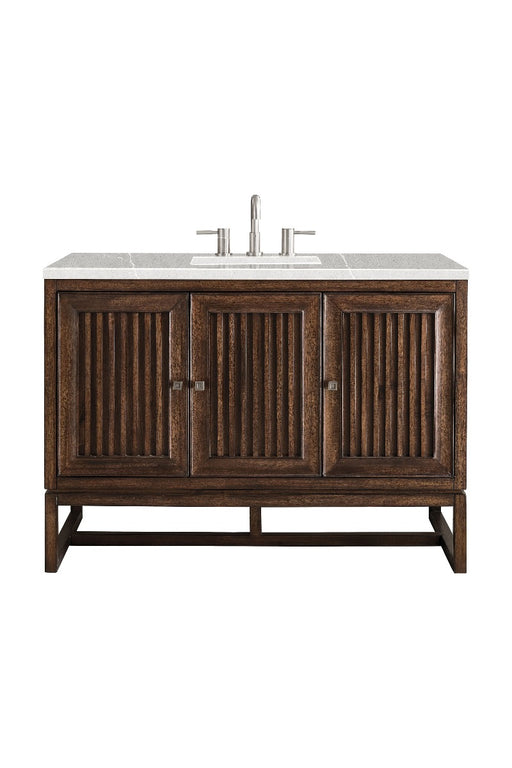James Martin Furniture - Athens 48" Single Vanity Cabinet, Mid Century Acacia, w- 3 CM Eternal Serena Top - E645-V48-MCA-3ESR - GreatFurnitureDeal