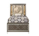 Acme Furniture - Skylar Twin Bed w-Storage, LED, PU & Dark Champagne - 25340T - GreatFurnitureDeal
