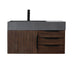James Martin Furniture - Mercer Island 36" Single Vanity, Coffee Oak, Matte Black w/ Dusk Grey Glossy Composite Top - 389-V36-CFO-MB-DGG - GreatFurnitureDeal