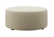 Southern Home Furnishings - Limelight Mineral 39" Round Cocktail Ottoman - 140 Owen Straw-MTO - GreatFurnitureDeal