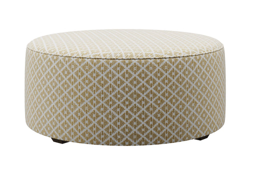 Southern Home Furnishings - Limelight Mineral  39" Round Cocktail Ottoman - 140 Owen Straw - GreatFurnitureDeal