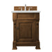 James Martin Furniture - Brookfield 26" Country Oak Single Vanity w/ 3 CM Ethereal Noctis Quartz Top - 147-114-V26-COK-3ENC - GreatFurnitureDeal